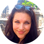 Young black hair girl with sunglasses on her head